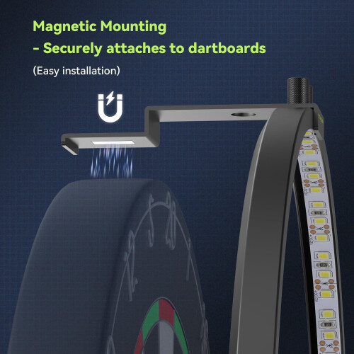STASUN 360 Dartboard LightWhite LED Darts LightingDimmable Dart Board Surr 2