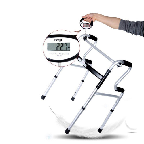 Lightweight Folding Rollator Walker for Seniors, Adjustable Height Aluminum Frame, NonSlip Stable Support 2