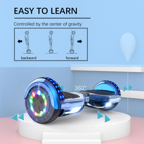 RCB RCB Hoverboards for Kids and Adults 65 inch Hoverboards with Bluetooth  Spe 1