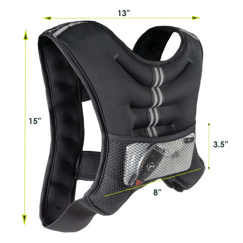 ProsourceFit Exercise Weighted Training Vest - 8lb, black 2