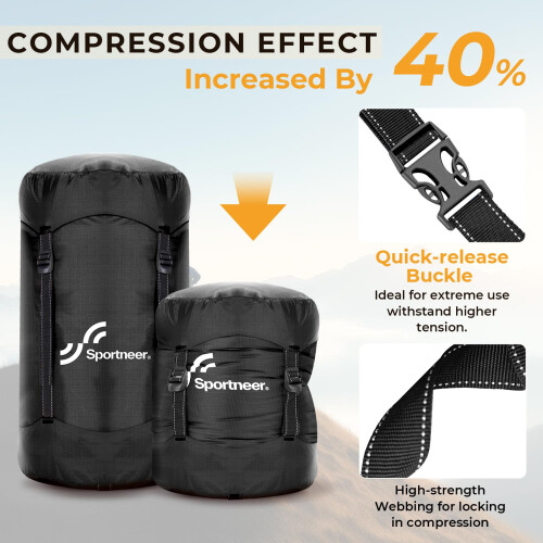 Sleeping Bag Compression Sack Sportneer Compression Stuff Sack WaterResista 1