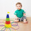 Cone Ring Toss Game for Kids, Heavy-Duty Plastic, 8 Rings 2