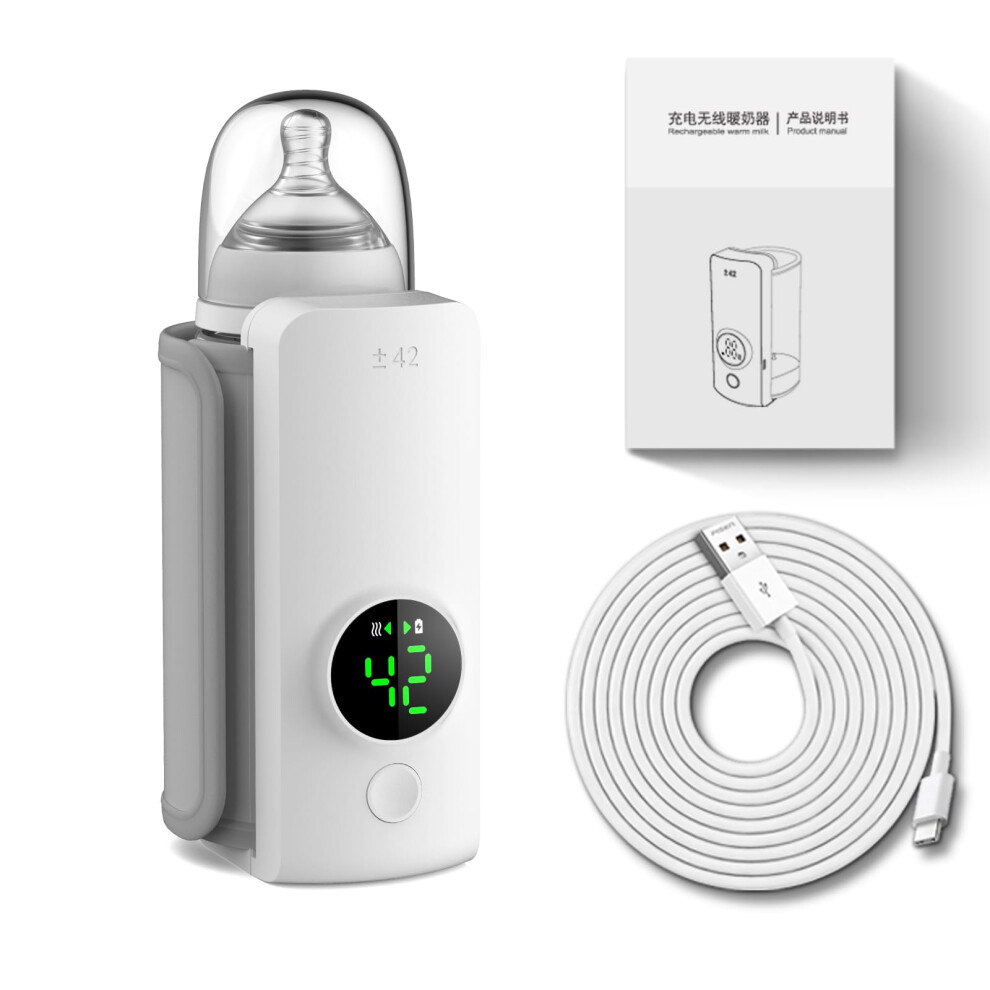 Portable Bottle Warmer for Travel, Fast Heating and Precise Temperature Control, LongLasting Waterless Milk Warming