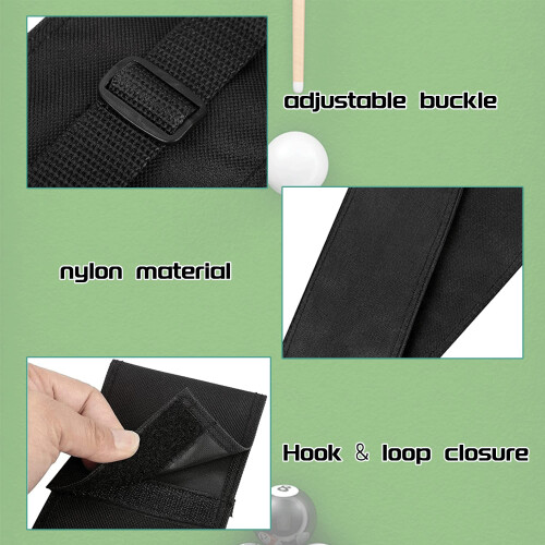 Bansusu Snooker Cue Case with Adjustable Strap Hook and Loop Closure Pool C 2