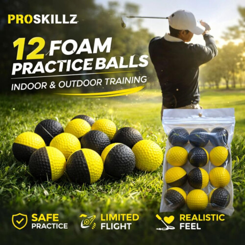 PROSKILLZ UK PRO Practice Foam Golf Balls I True Spin  Feel Practice Golf B 1