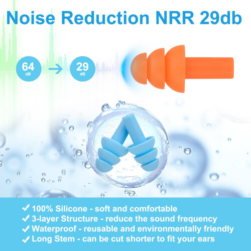Ear Plugs for Swimming,Sleeping Noise 1