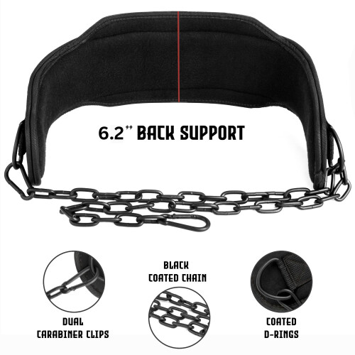 Islero Weight Lifting Belt Dip Belt for Back Support, Lifting Belt 2