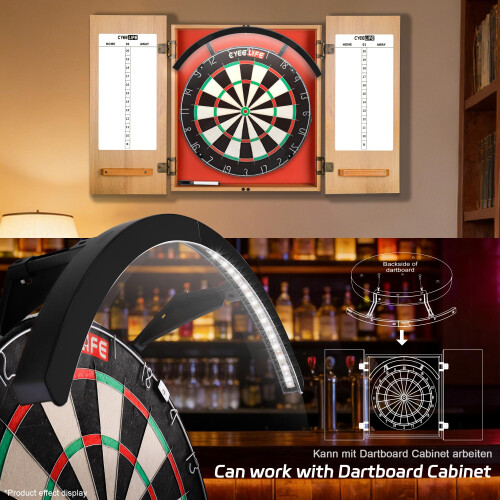 CyeeLife 120 Dartboard LED Lighting SystemZD08B Black 1