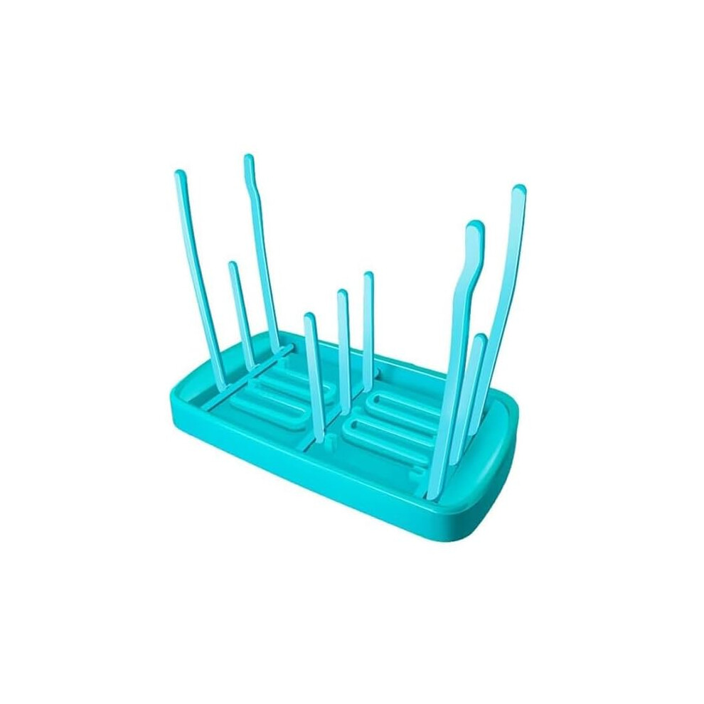 Foldable Baby Bottle Drying Rack For Travel, Space Saving Portable Dryer For Bottles And Baby Items Blue