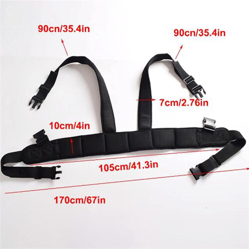 Adjustable Wheelchair Seat Belt for Elderly, Safety Strap with Comfortable Mesh and Secure Fit – Black 2