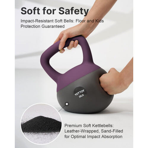 YOTTOY Soft Kettlebell Set for Strength Training Kettlebells  Home Workouts 1