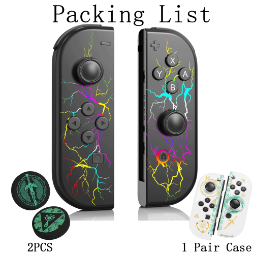 (Flash) Wireless Controller Joy Con for Nintendo Switch Gamepad with RGB Joystick 1