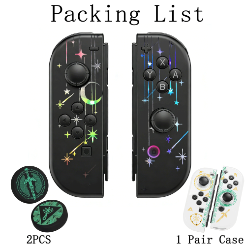 (Star and Moon) Wireless Controller Joy Con for Nintendo Switch Gamepad with RGB Joystick 1