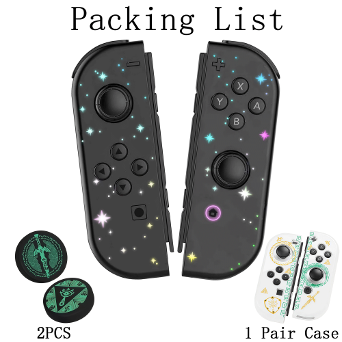 (Stars) Wireless Controller Joy Con for Nintendo Switch Gamepad with RGB Joystick 1
