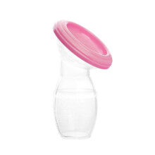 Manual Silicone Breast Pump BPA 3oz 90ml with DustCover Lid NoLeak Easy Clean Suction Control
