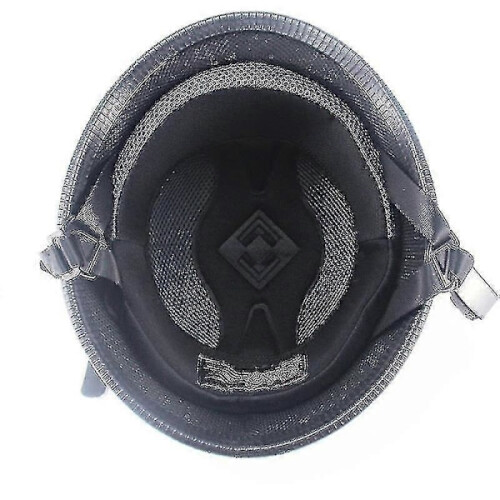 Vintage Motorcycle Cruiser Half Helmet German {DB} Matte Black Matte 2