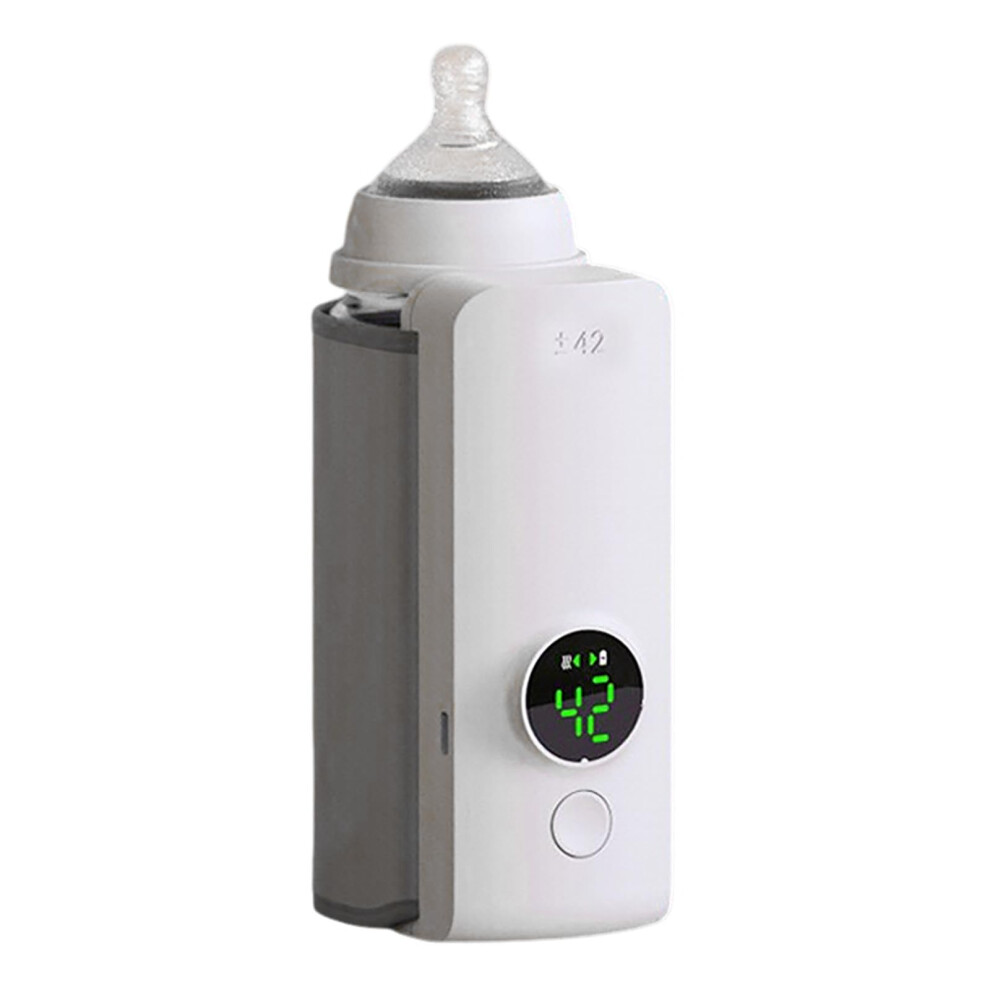 Wireless Portable Bottle Warmer For Travel Baby Feeding, Quick Milk Heating, Rechargeable (1 Pcs, ) White