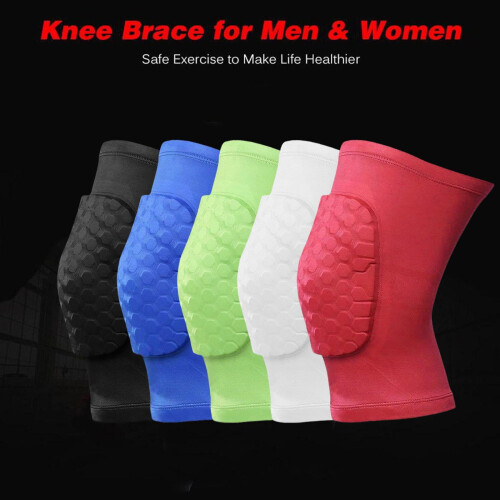 Ginocchiere da basket con struttura a nido d'ape e maniche a compressione (1 paio) 2