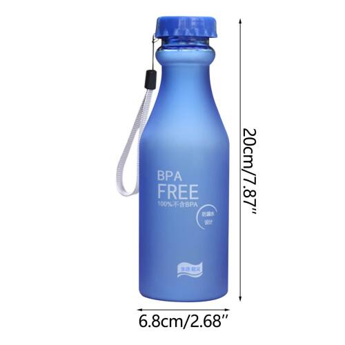 Taotanxi plastic waterfles, transparant, mat, 550 ml 1