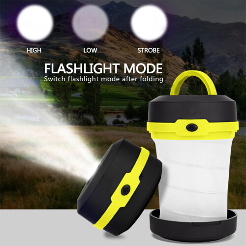 LED Camping Lantern with Retractable Flashlight Waterproof 2