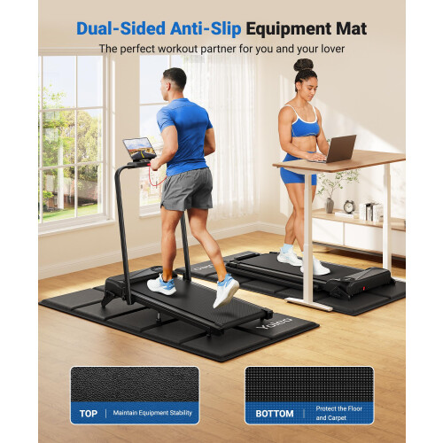 YOLEO Treadmill Mat Walking Pad Mat for Carpet 16075cm Foldable Exercise E 2