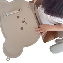 Baby Silicone Placemat with Food Catcher NonSlip Easy Clean Multicolor Toddler Dining Mat