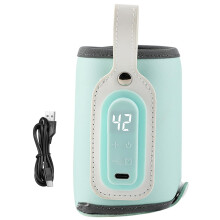 Portable Baby Bottle Warmer with USB Heating, Accurate Temperature Control, Multi‑Function Modes, Green