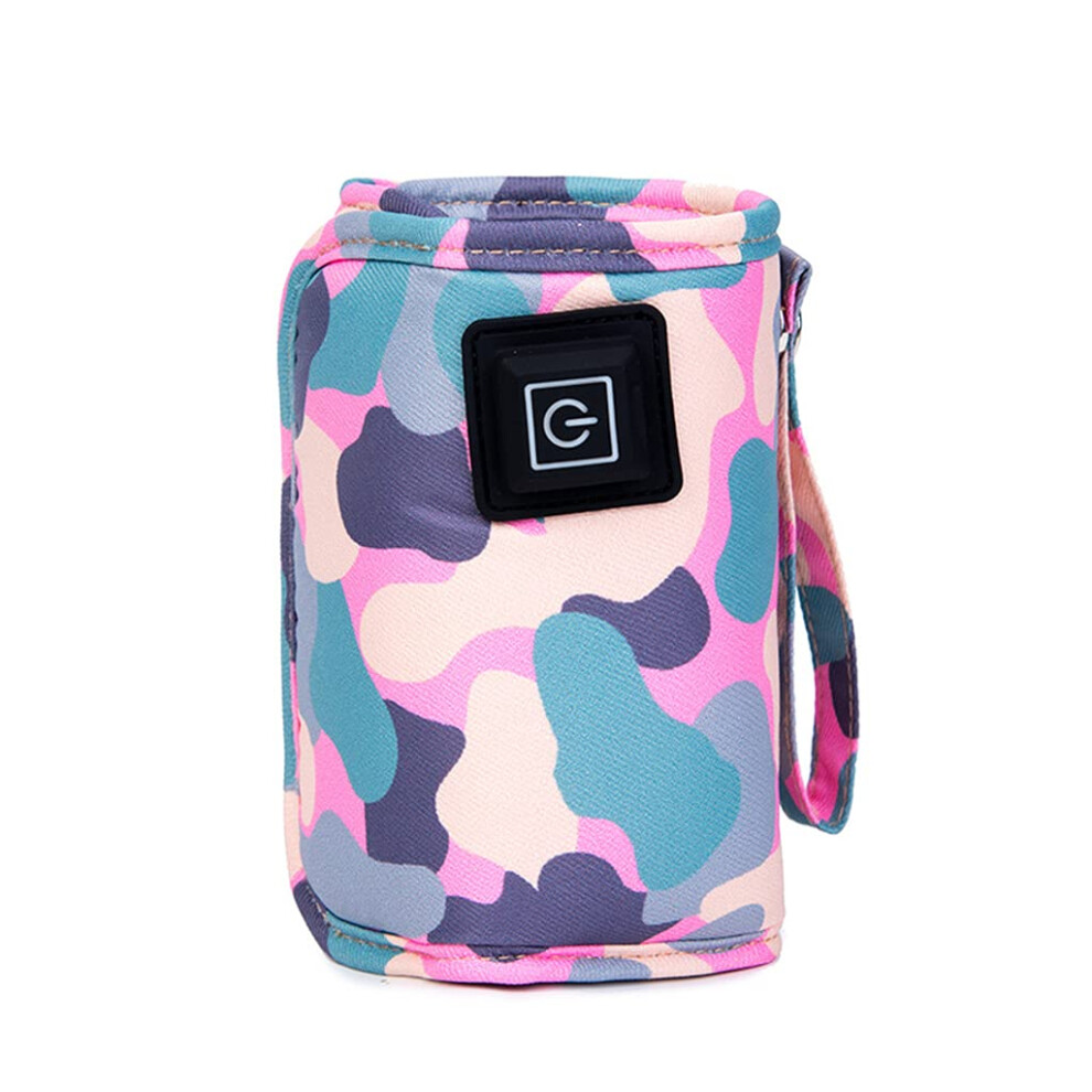 USB Baby Bottle Warmer 5V 2A with Adjustable Temperature Control, Travel Milk Heater Bag, MultiColor Options