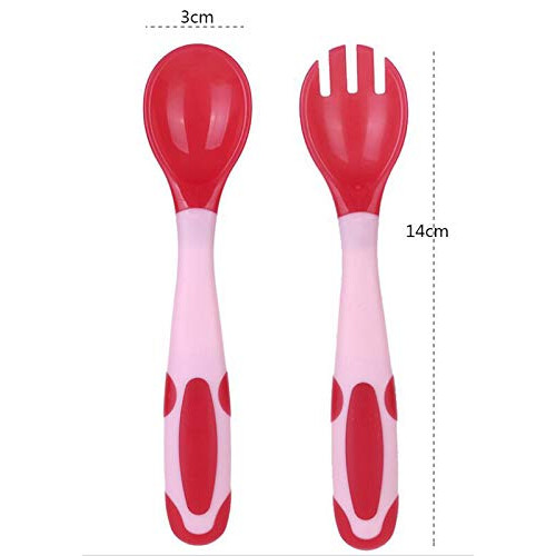Bendable Baby Feeding Spoon with Twistable Handle and TemperatureSensitive Tip for Training 1