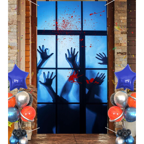 Halloween vinduespøgelse indendørs udendørs