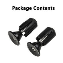 QIFEI Lenkerendstopfen (2er-Pack) aus Aluminium, passend für Rennrad, Mountainbike und MTB, Schwarz