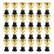 24balení mini trofejí pro děti, plastové zlaté poháry na trofeje