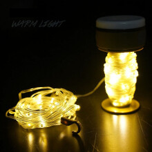 Campinglamp, 10 meter kleurrijke buitenverlichting, uitschuifbare LED-strip, waterdicht, oplaadbaar, draagbaar (warm licht)