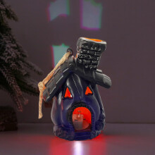 Luminária decorativa de Halloween FloHua, balde de abóbora brilhante, luzes coloridas para casa, compatível com decorações de abóbora de