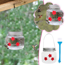 Alimentador de beija-flor aquecido Xerdsx, reservatório Clear Flow de 500 ml, alimentador portátil para pendurar em jardins, quintais e pátios.