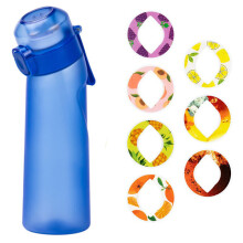 Smaksatt vattenflaska med 7 smakkapslar Air Water Up-flaska med frostad finish