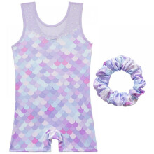 Body per bambine, ginnastica, danza, body da ciclista, sirena, abbigliamento atletico da ballo, arcobaleno lucido