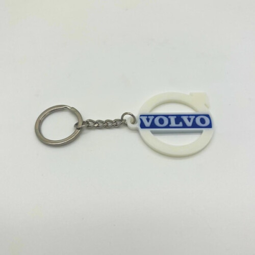 Nøglering med emblem, tilbehør til Volvo, hvid, én størrelse
