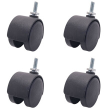 Pręt gwintowany 6 mm, 40 mm, podwójne koło obrotowe, czarny, przód czarny