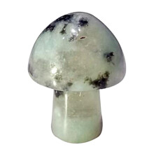Miayilima Tischdekoration: Mini-Pilz aus Kristallachat, Rosenquarz und Amethyst, polierter Heilstein für Aquarium und Blumentopf