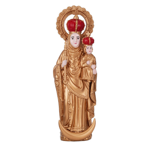 Religiöse Figur-Statue mit Heiligen-Kind-Figuren, westliche-Gold