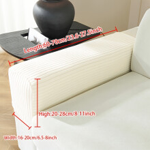 (White, Armrests Cover (One Pair)) 1pc Solid Color Sofa Hat for All Seasons, Easy And Modern, Non-Slip Sofa Cover, for All-Inclusive Universal