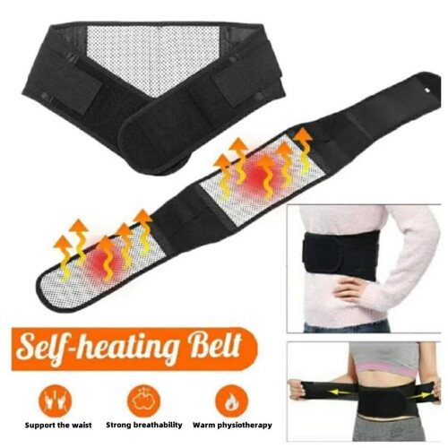 Women's Self Heating Magnetic Therapy Back Support Belt, Adjustable Breathable Elastic Brace Medium Size 2