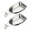 Set mit 2 Edelstahl-Dipschalen,-Sandlicht L 1
