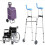 2 Pcs 8 Inch Solid PVC Wheelchair Front Wheels Puncture Durable Casters Replacement for Walker Black 4