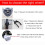 2 Pcs 8 Inch Solid PVC Wheelchair Front Wheels Puncture Durable Casters Replacement for Walker Black 5