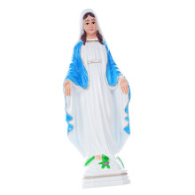 Vierges Maries Statues Figure-25 cm de vĂŞtements bleus.