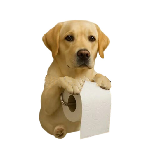 Adorable résine de support de mouchoirs d'inspiration canine-5