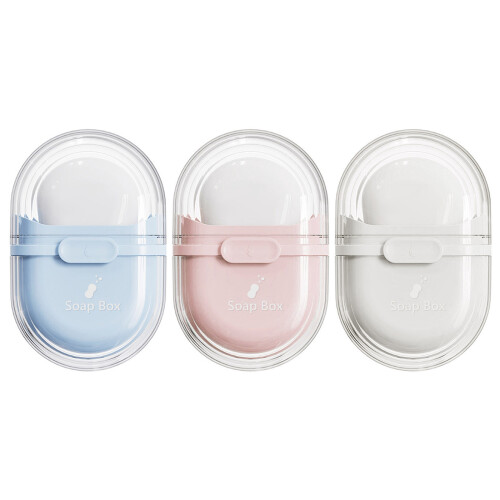 Récipient à savon Portable, conception compacte, ABS, étui-Rose 1