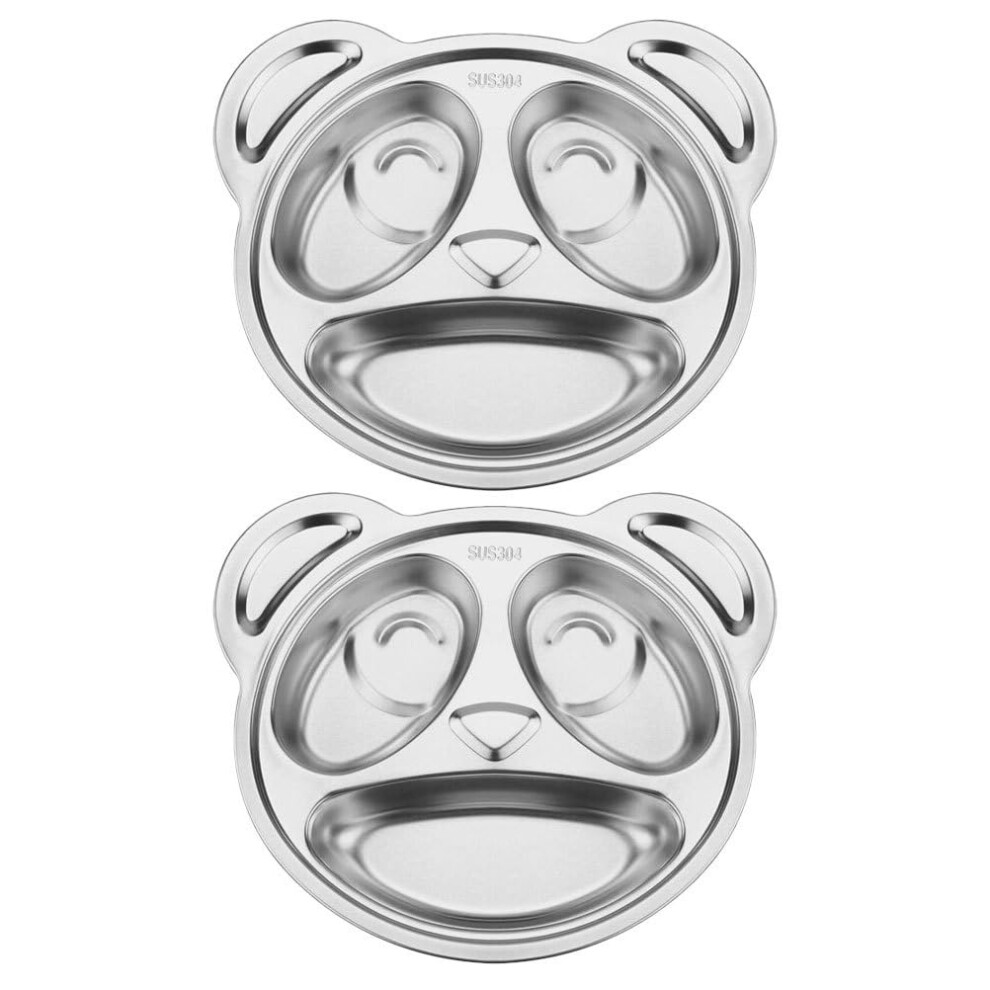 2 pcs Unbreakable Divided Food Plates for Camping Serving Meals